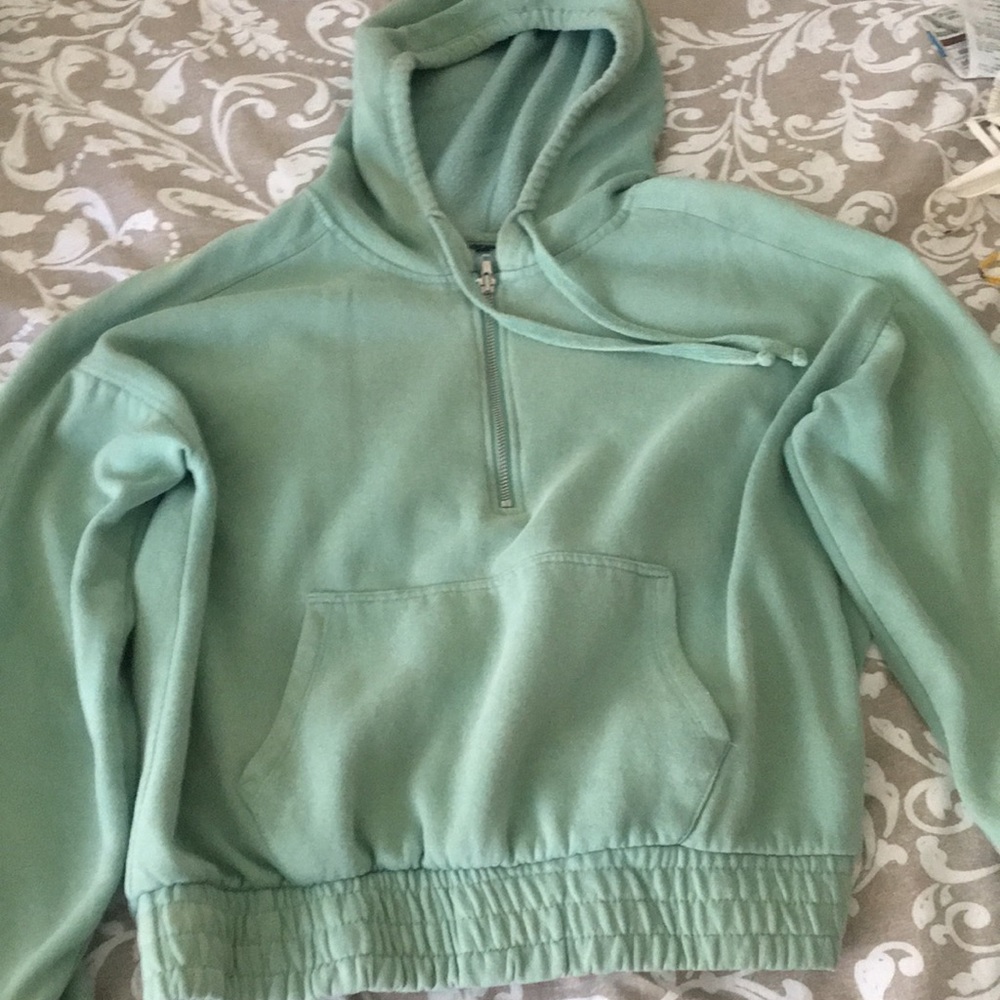 Green quarter zip hoodie